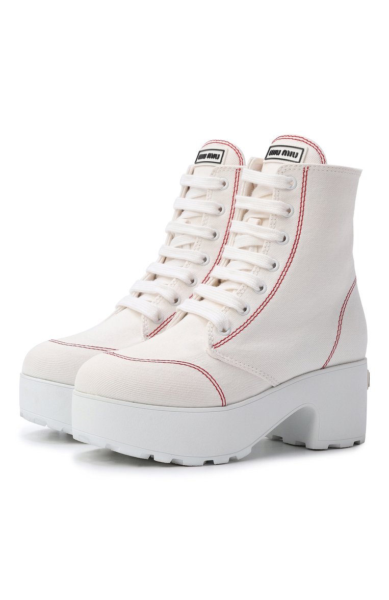 Текстильные ботильоны MIU MIU, арт. 5T005D-CSL-F0970-065, фото 1