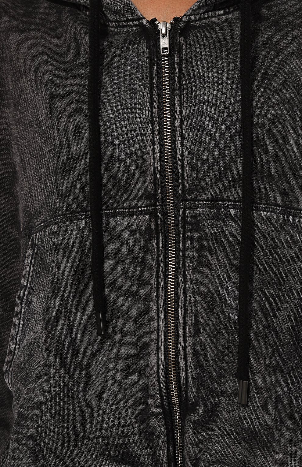 Хлопковая толстовка R13 серого цвета по цене 65300 руб., арт. R13WK216-K0010, фото 5 Хлопковая толстовка R13, арт. R13WK216-K0010, фото 5