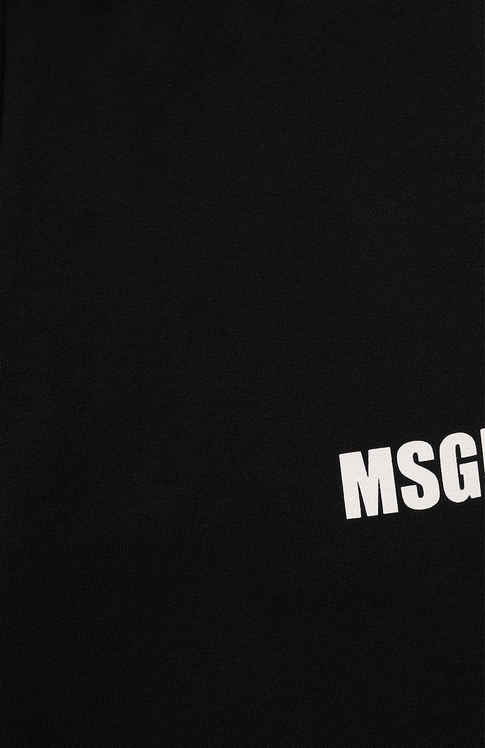 Хлопковые джоггеры MSGM KIDS черного цвета по цене 8260 руб., арт. F4MSJUFP062, фото 3 Хлопковые джоггеры MSGM KIDS, арт. F4MSJUFP062, фото 3