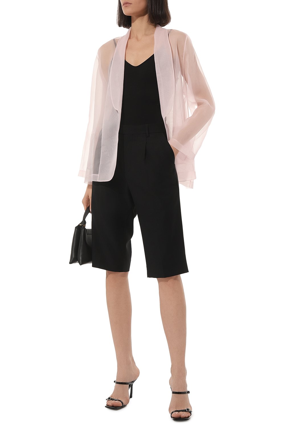 Шелковый жакет TEGIN розового цвета по цене 75600 руб., арт. SJ2387-08, фото 2 Шелковый жакет TEGIN, арт. SJ2387-08, фото 2