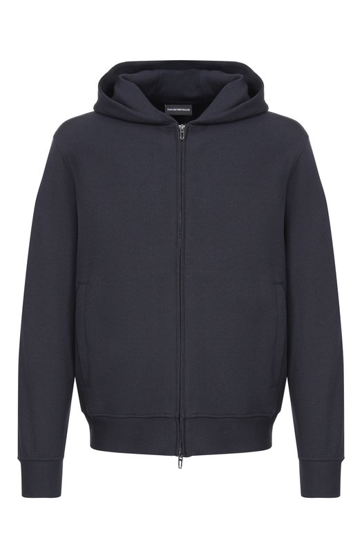 Толстовка из хлопка и лиоцелла Emporio Armani EM004513/AF13700 Синий EM004513/AF13700