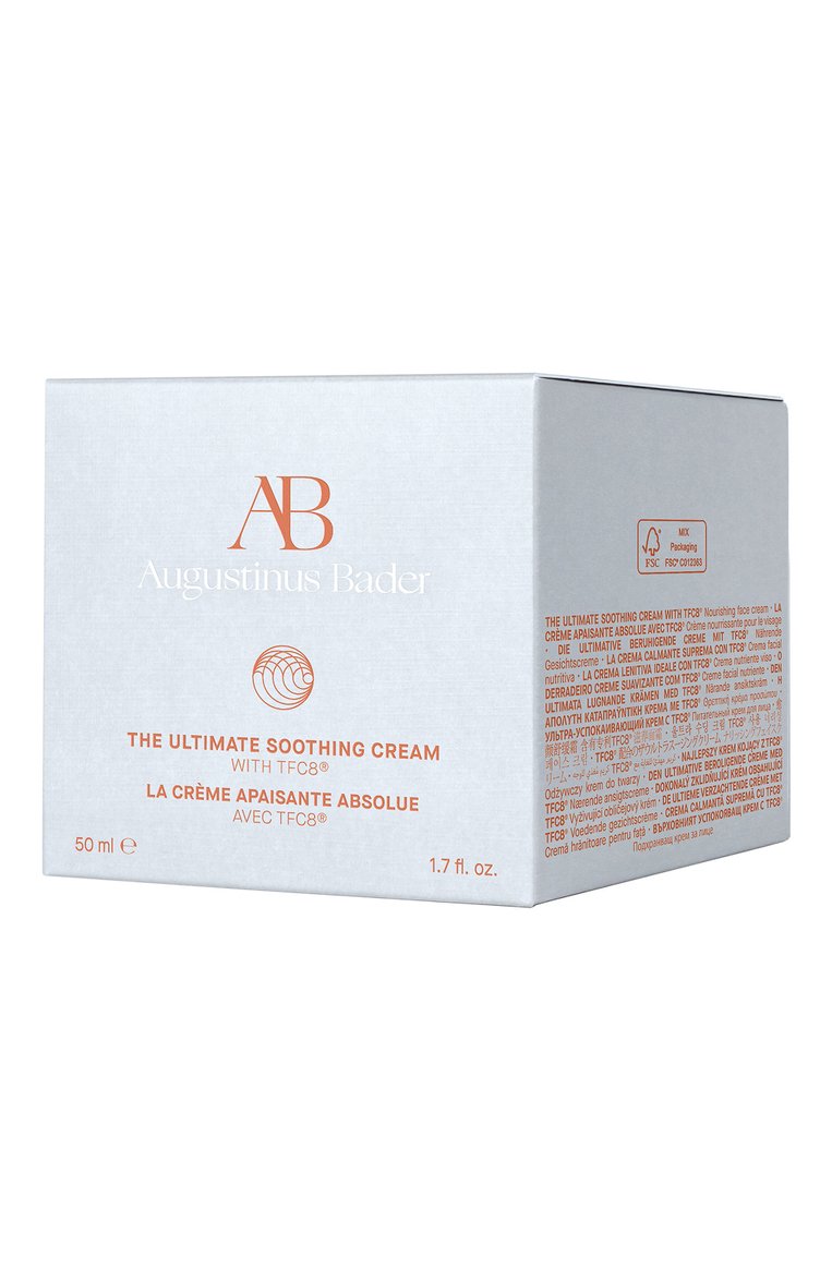 Успокаивающий крем для лица со сменным блоком the ultimate soothing cream (50 ml) AUGUSTINUS BADER бесцветного цвета, арт. 5060552903346 | Фото 4 (Тип продукта: Кремы; Назначение: Для лица; Нос: Не проставлено; Региональные ограничения белый список (Axapta Mercury): Не проставлено)