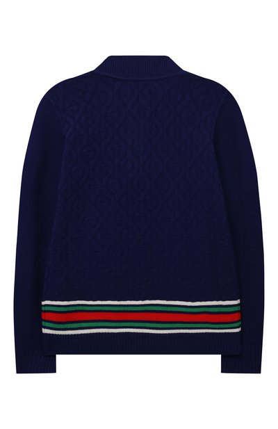 Свитер GUCCI синего цвета по цене 42850 руб., арт. 691914, фото 2 Свитер GUCCI, арт. 691914, фото 2
