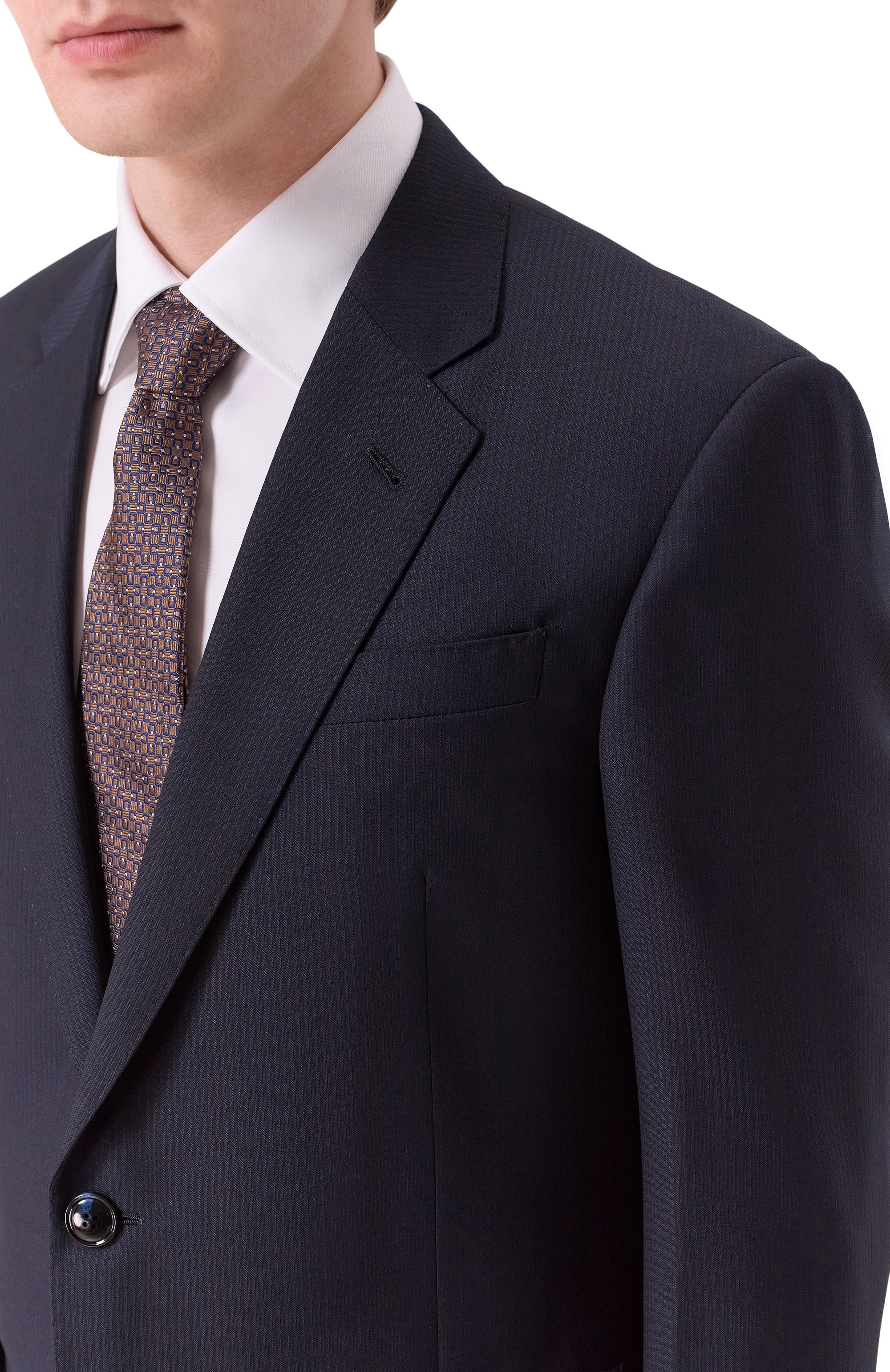 Шерстяной костюм GIORGIO ARMANI темно-синего цвета по цене 320500 руб., арт. GM000007/TE18134, фото 6 Шерстяной костюм GIORGIO ARMANI, арт. GM000007/TE18134, фото 6