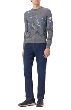 Мужские джинсы CORNELIANI темно-синего цвета, арт. 254JG4-2520133 | Фото 2 (Материал сплава: Проставлено; Длина (брюки, джинсы): Стандартные; Драгоценные камни: Проставлено; Силуэт М (брюки): Прямые; Материал внешний: Деним, Хлопок; Кросс-КТ: Деним; Стили: Классический)