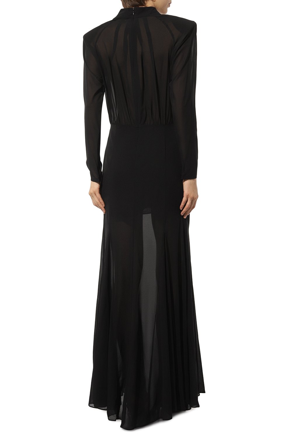 Шелковое платье JACOB LEE черного цвета по цене 185130 руб., арт. WD08624B, фото 4 Шелковое платье JACOB LEE, арт. WD08624B, фото 4