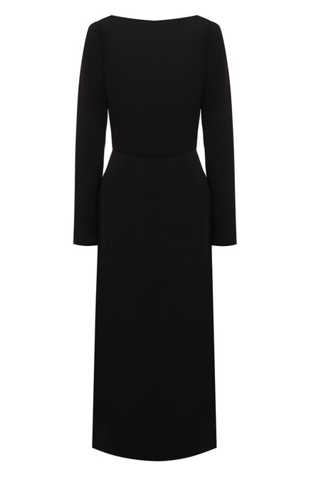 Женское платье VALENTINO черного цвета, арт. VB3VAV9665C | Фото 1 (Женское Кросс-КТ: Платье-одежда; Случай: Повседневный; Стили: Кэжуэл; Материал внешний: Синтетический материал, Вискоза; Длина Ж (юбки, платья, шорты): Миди; Материал подклада: Вискоза; Рук�ава: Длинные; Региональные ограничения белый список (Axapta Mercury): RU)