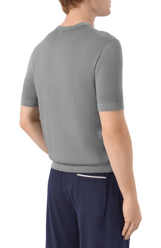 Хлопковый джемпер Andrea Campagna M5426-8051 Серый  M5426-8051 Фото 4