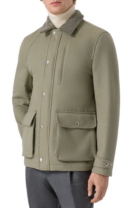 Шерстяная куртка Brunello Cucinelli MY4966382 Зелёный  MY4966382 Фото 3