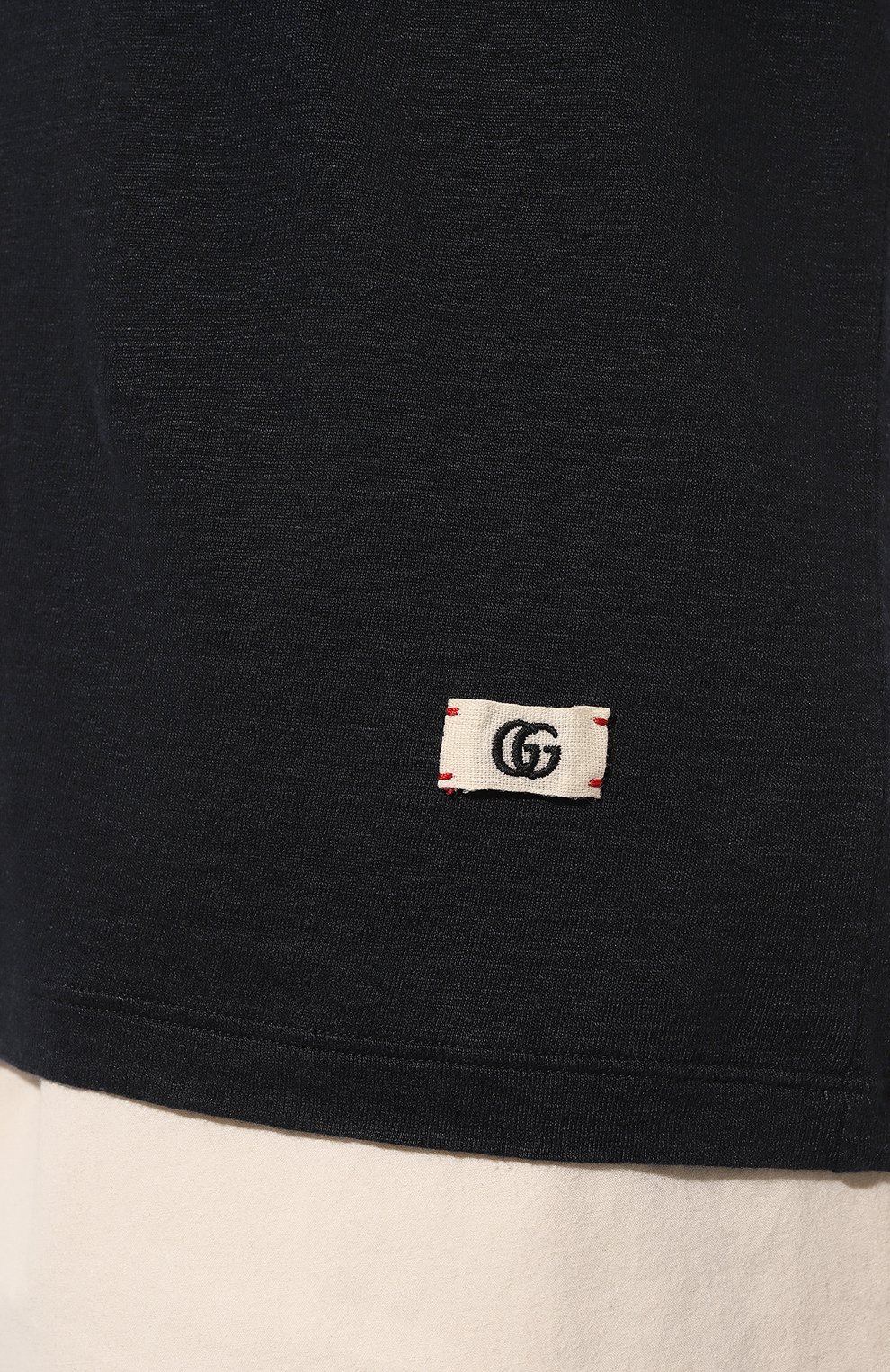 Льняная футболка GUCCI темно-синего цвета по цене 69120 руб., арт. 650083 XJC6N, фото 5 Льняная футболка GUCCI, арт. 650083 XJC6N, фото 5