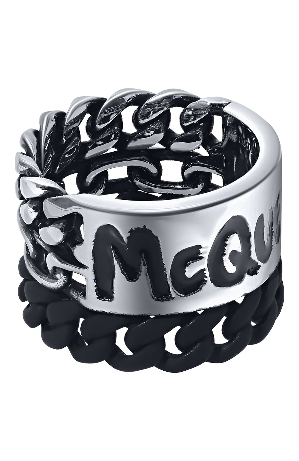 Кольцо ALEXANDER MCQUEEN серебряного цвета по цене 41750 руб., арт. 663855/IAG2Y, фото 1 Кольцо ALEXANDER MCQUEEN, арт. 663855/IAG2Y, фото 1