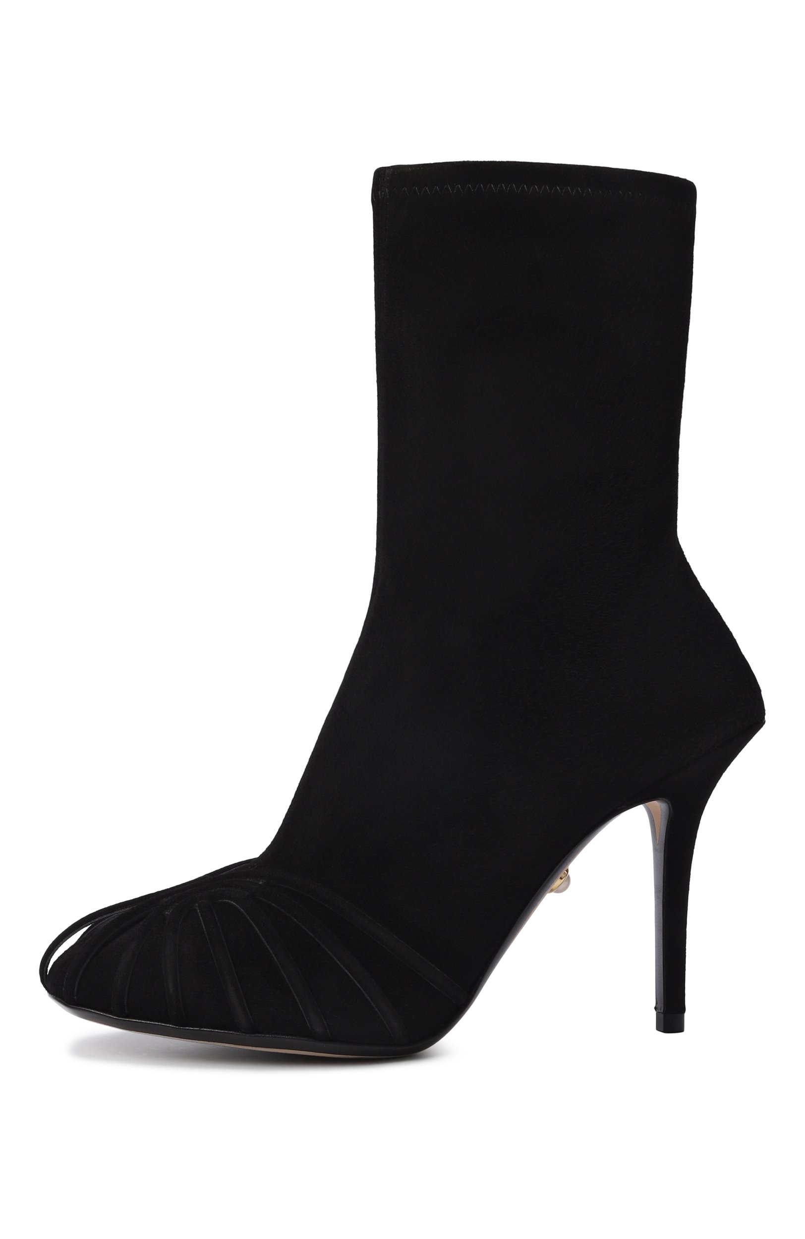 Комбинированные ботильоны karen 95 ALEVI MILANO, арт. L26S7004.R.1355997/SUEDE STRETCH, фото 4