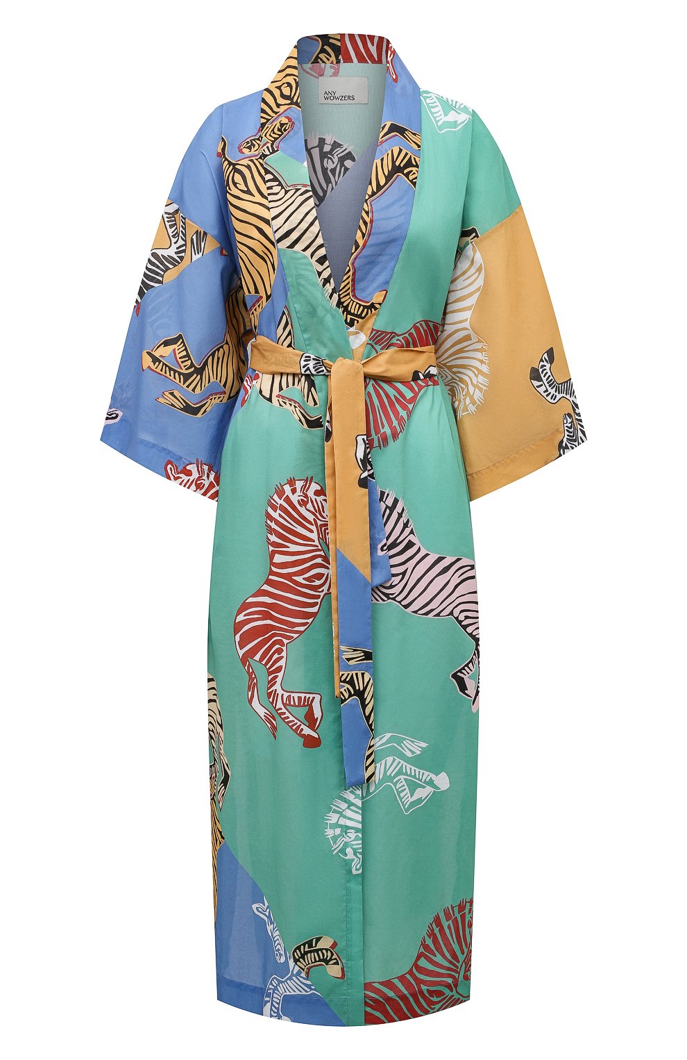 Хлопковый халат ANY WOWZERS разноцветного цвета по цене 18000 руб., арт. ROBE01-MAXI-BRM, фото 1 Хлопковый халат ANY WOWZERS, арт. ROBE01-MAXI-BRM, фото 1