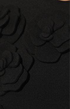 Женское платье из шерсти и шелка VALENTINO черного цвета, арт. 5B3VAAG11CF | Фото 5 (Драгоценные камни: Проставлено; Материал внешний: Шелк, Шерсть; Длина Ж (юбки, платья, шорты): Мини; Рукава: Короткие; Материал сплава: Проставлено; Женское Кросс-КТ: Платье-одежда; Стили: Кэжуэл; Случай: Повседневный)
