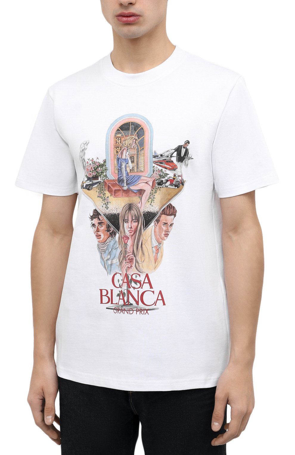 Хлопковая футболка CASABLANCA, арт. MF21-TS-001 WHITE-PREMIERE, фото 3