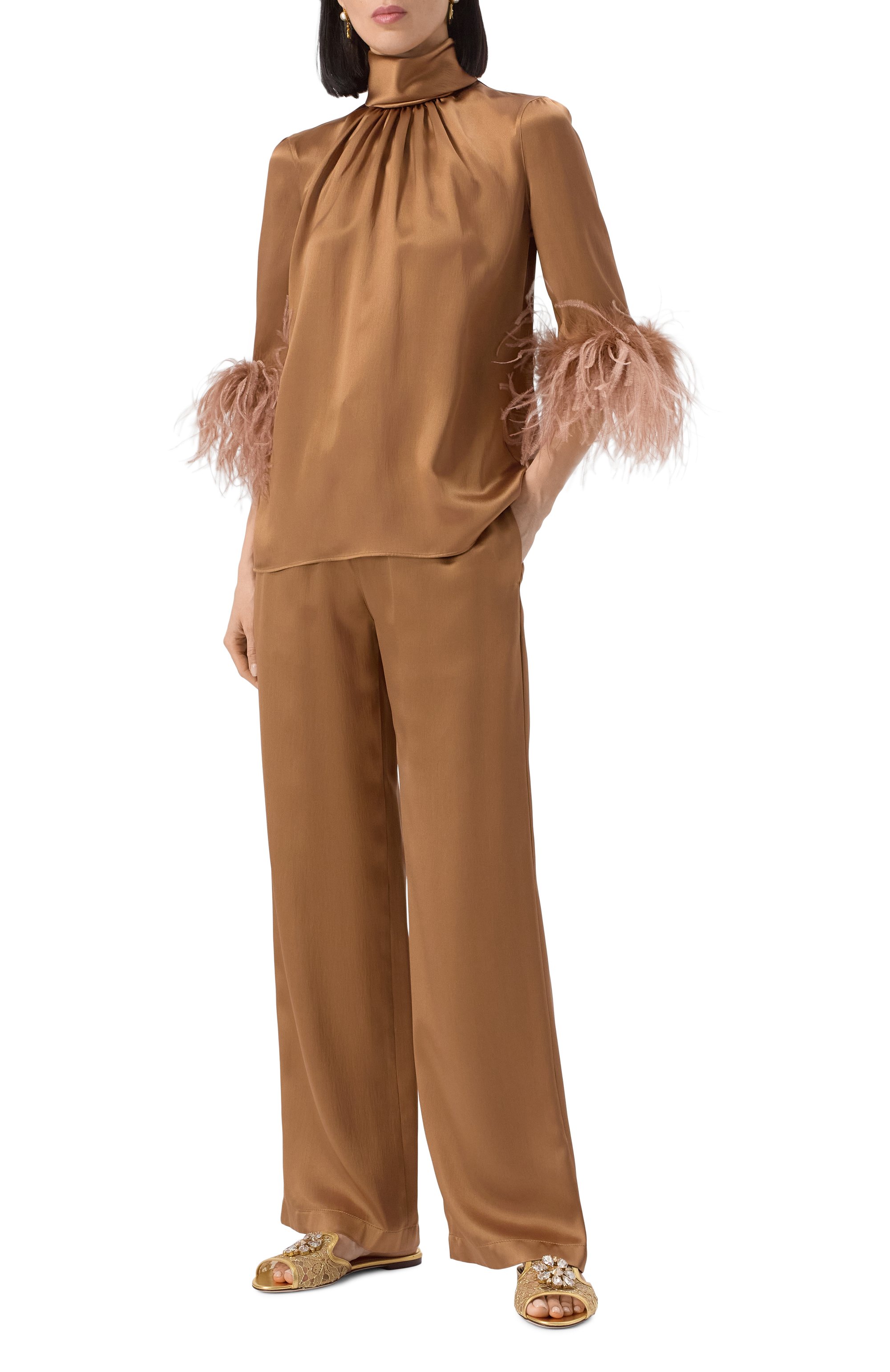 Шелковая блузка DOLCE & GABBANA, арт. F7AL6T/FU1NU, фото 2