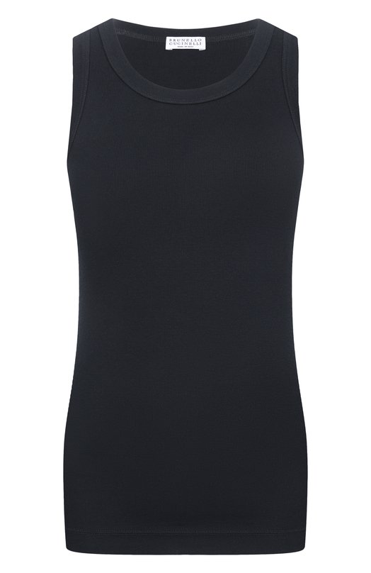 Хлопковая майка Brunello Cucinelli M0TC8FX230 Чёрный M0TC8FX230