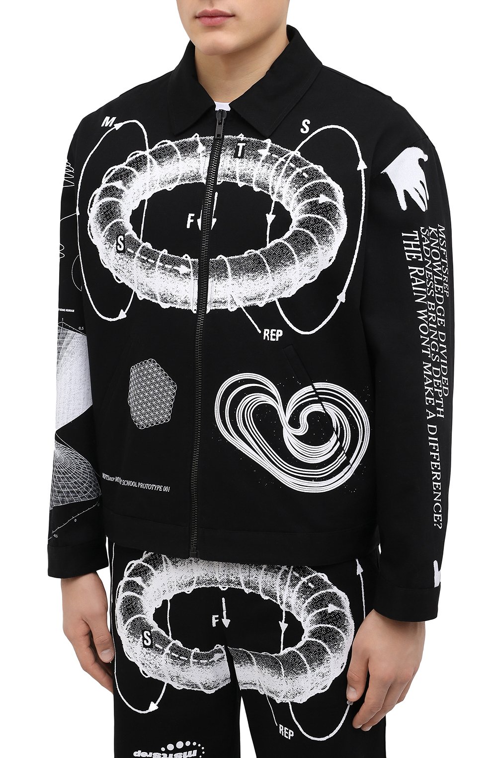 Хлопковая куртка MSFTSREP черного цвета по цене 39950 руб., арт. 31MSFH100S1/218763, фото 3 Хлопковая куртка MSFTSREP, арт. 31MSFH100S1/218763, фото 3