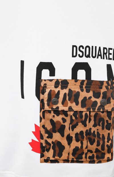 Хлопковое платье DSQUARED2 белого цвета по цене 57000 руб., арт. S80CT0010/S25042, фото 5 Хлопковое платье DSQUARED2, арт. S80CT0010/S25042, фото 5
