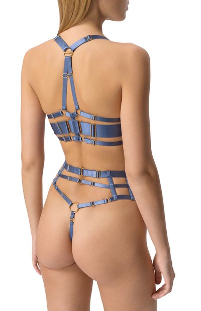 Трусы-стринги с завышенной талией BORDELLE голубого цвета по цене 56700 руб., арт. SS25T02DM, фото 3 Трусы-стринги с завышенной талией BORDELLE, арт. SS25T02DM, фото 3