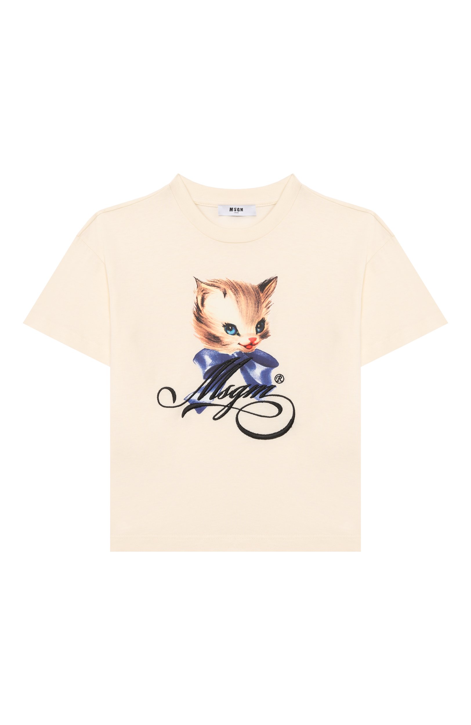 Хлопковая футболка MSGM KIDS, арт. F6MSJGTH089, фото 1