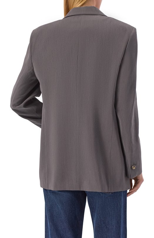 Шелковый жакет Giorgio Armani GW002955/TE13824 Серый  GW002955/TE13824 Фото 4