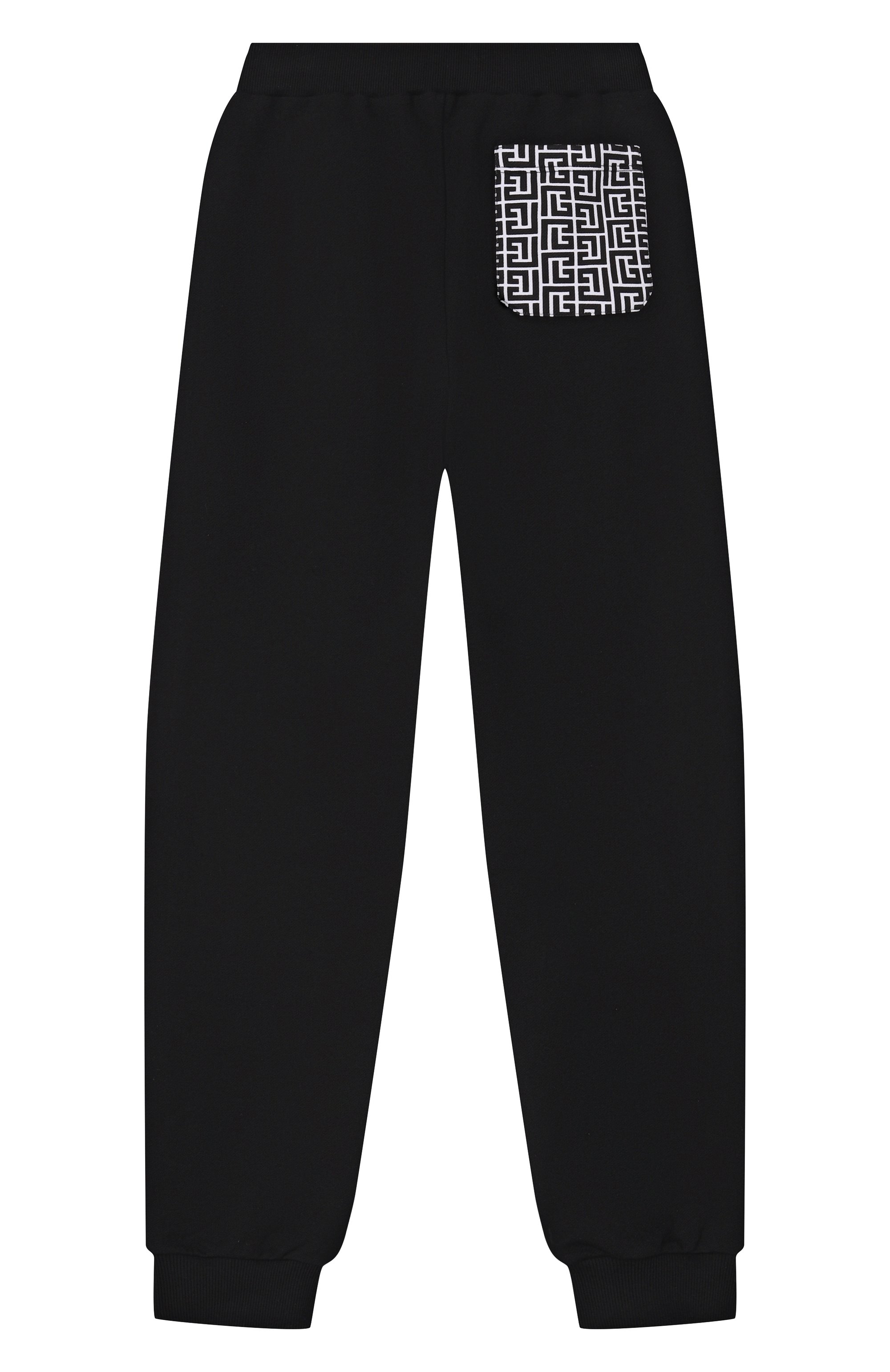 Хлопковые джоггеры BALMAIN черного цвета по цене 27700 руб., арт. BY6P40, фото 2 Хлопковые джоггеры BALMAIN, арт. BY6P40, фото 2