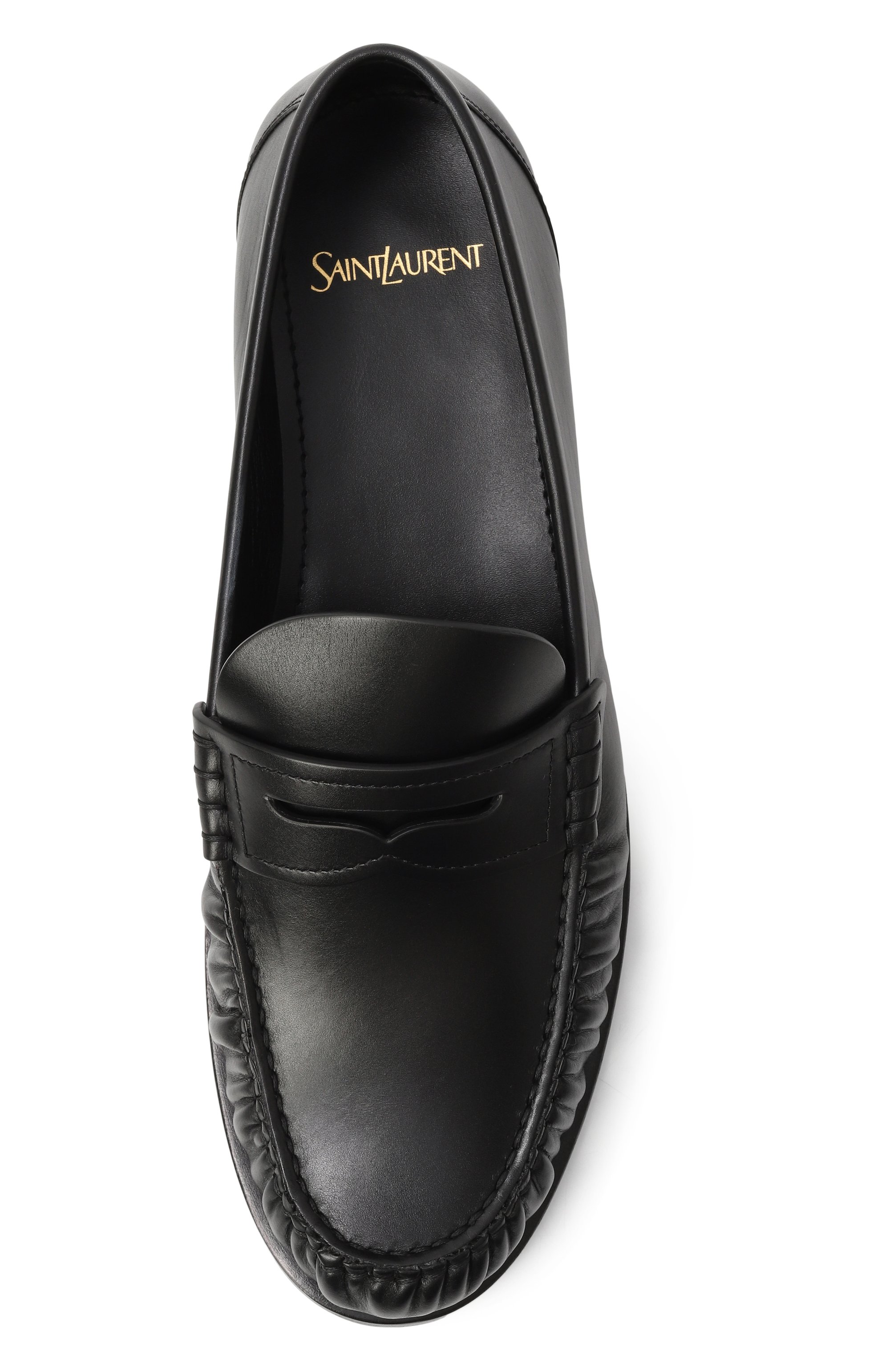 Кожаные пенни-лоферы SAINT LAURENT, арт. 820648/AAELH, фото 6