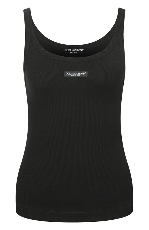 Хлопковая майка Dolce & Gabbana F8W45T/FU7AV Чёрный F8W45T/FU7AV
