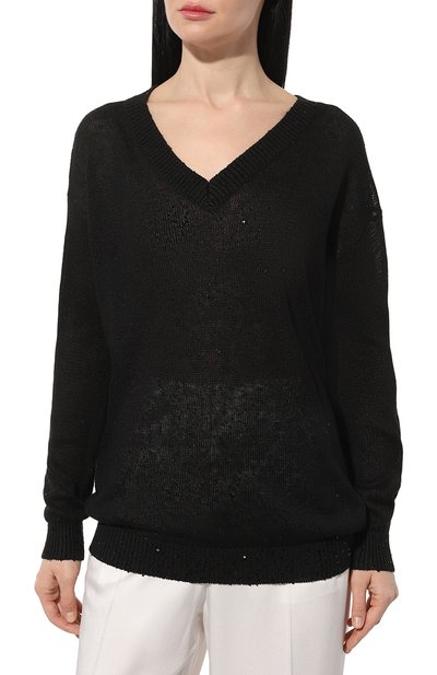 Пуловер изо льна и шелка BRUNELLO CUCINELLI, арт. M1000B1033, фото 3