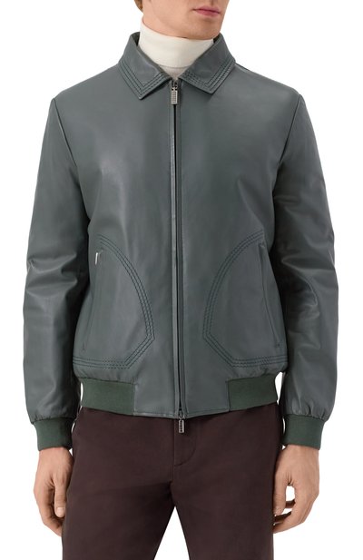 Кожаный бомбер ZILLI, арт. A0RYH1M1005VTSU00, фото 3