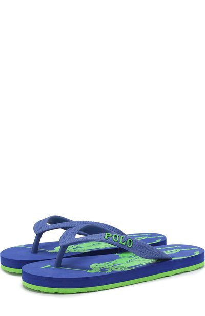 Резиновые шлепанцы с логотипом бренда POLO RALPH LAUREN, арт. LANDRY/CHIL, фото 1