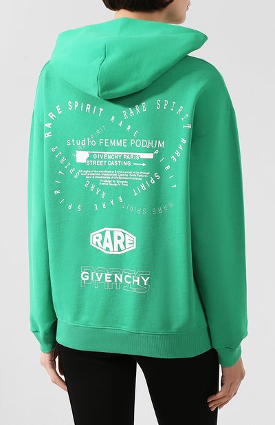 Хлопковое худи GIVENCHY зеленого цвета по цене 59700 руб., арт. BW70643Z33, фото 4 Хлопковое худи GIVENCHY, арт. BW70643Z33, фото 4