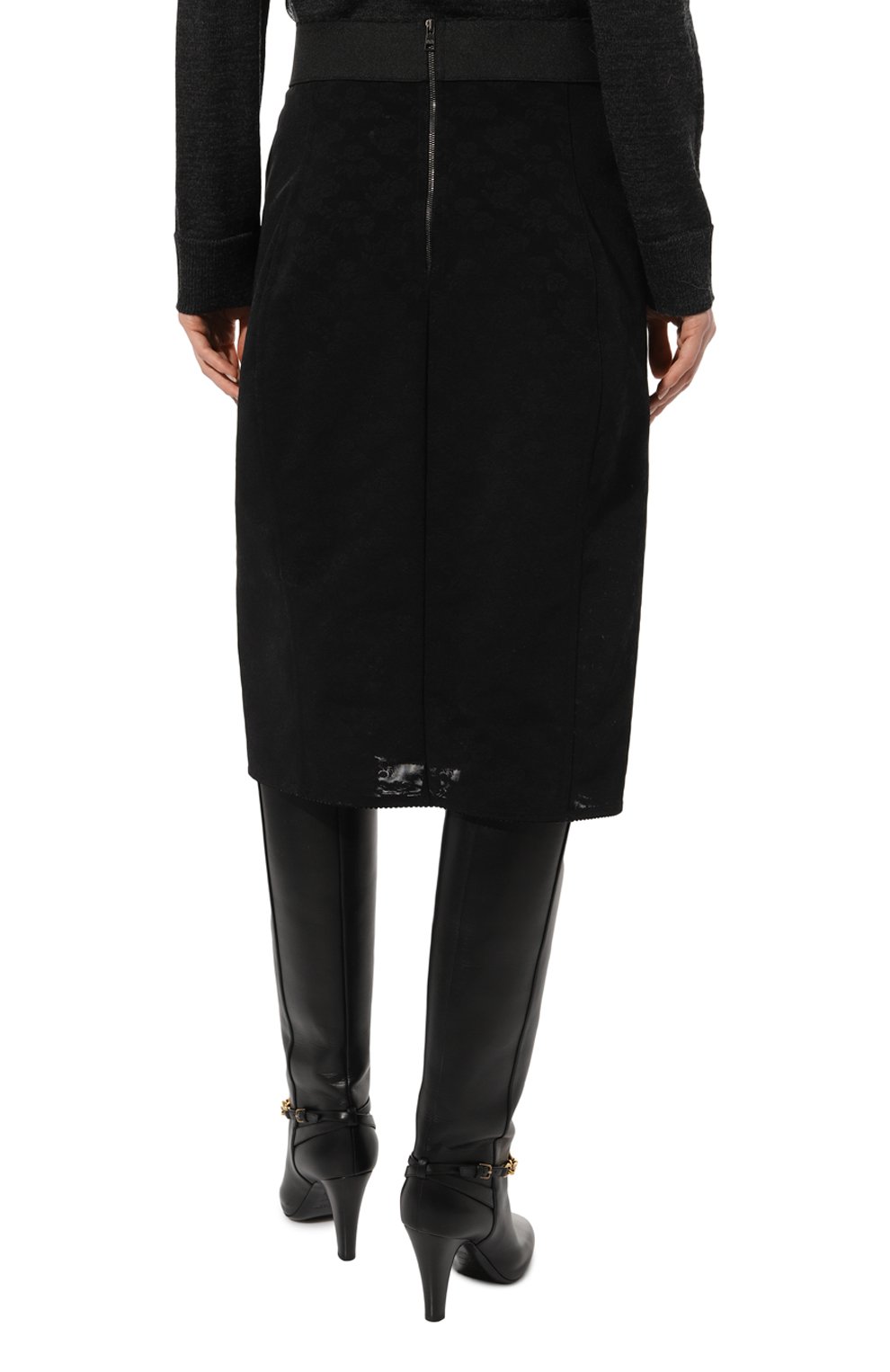 Юбка DOLCE & GABBANA черного цвета по цене 85800 руб., арт. F4Z81T/GDC38, фото 4 Юбка DOLCE & GABBANA, арт. F4Z81T/GDC38, фото 4