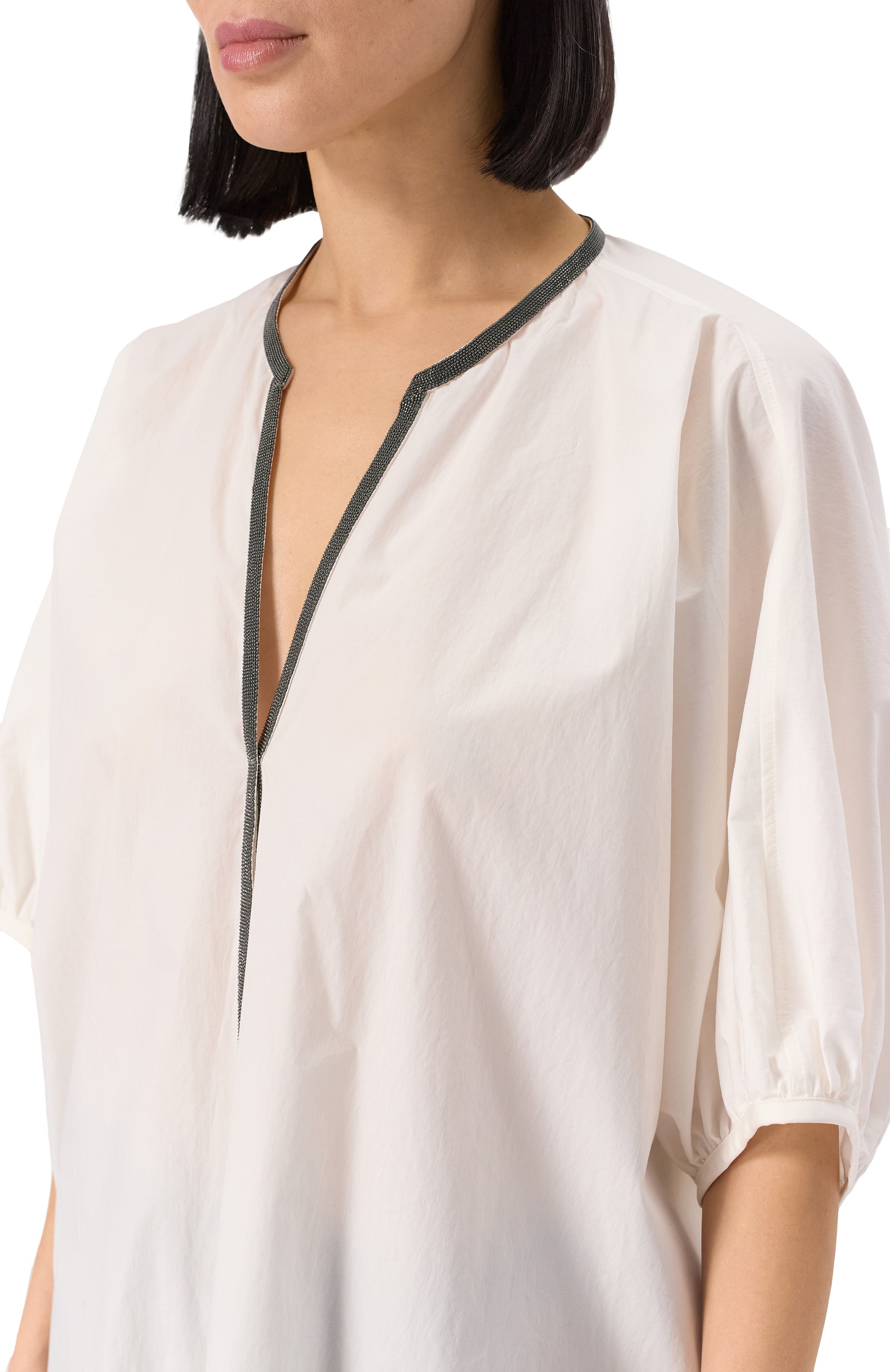 Хлопковая блузка BRUNELLO CUCINELLI, арт. M0H93HB802, фото 5