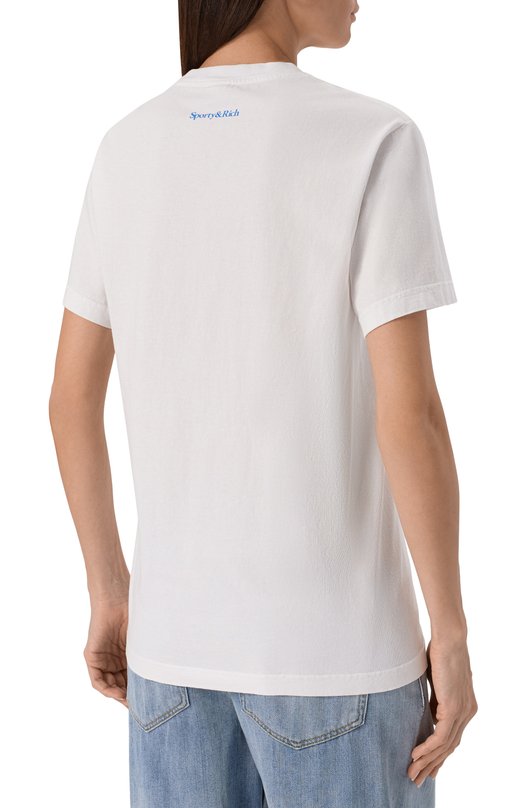 Хлопковая футболка Sporty & Rich x UCLA Sporty and Rich T0043615639WH01 Белый  T0043615639WH01 Фото 4