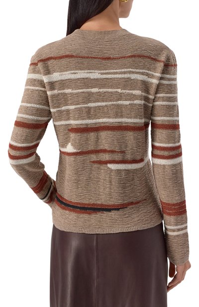 Пуловер изо льна и хлопка BOTTEGA VENETA бежевого цвета по цене 216000 руб., арт. 831454/V5LW0, фото 4 Пуловер изо льна и хлопка BOTTEGA VENETA, арт. 831454/V5LW0, фото 4