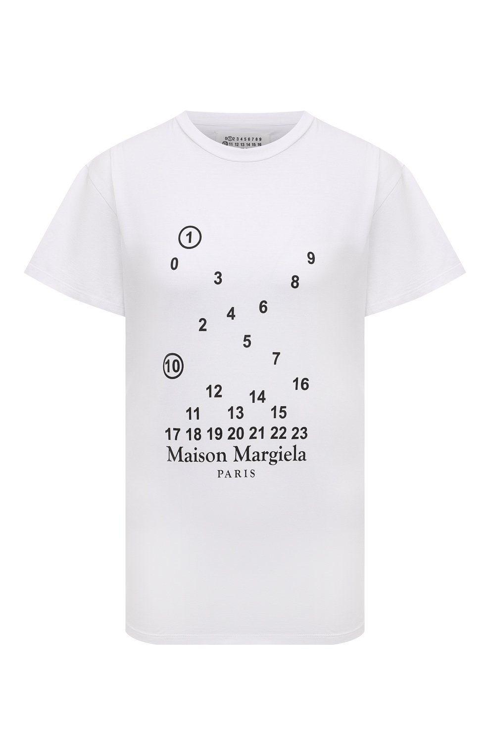 Хлопковая футболка MAISON MARGIELA белого цвета по цене 38350 руб., арт. S51GC0516/S22816, фото 1 Хлопковая футболка MAISON MARGIELA, арт. S51GC0516/S22816, фото 1