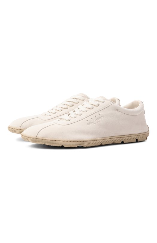 Замшевые кроссовки Giorgio Armani X2X208/XF829 Кремовый X2X208/XF829