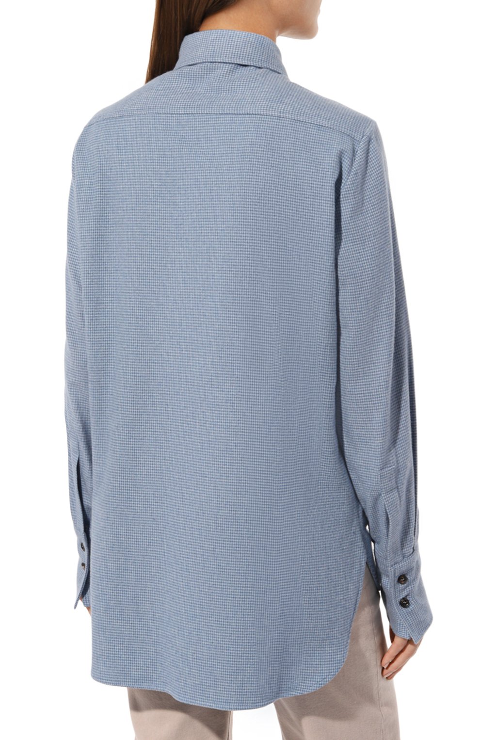 Хлопковая рубашка KITON, арт. D54410H0906301, фото 4