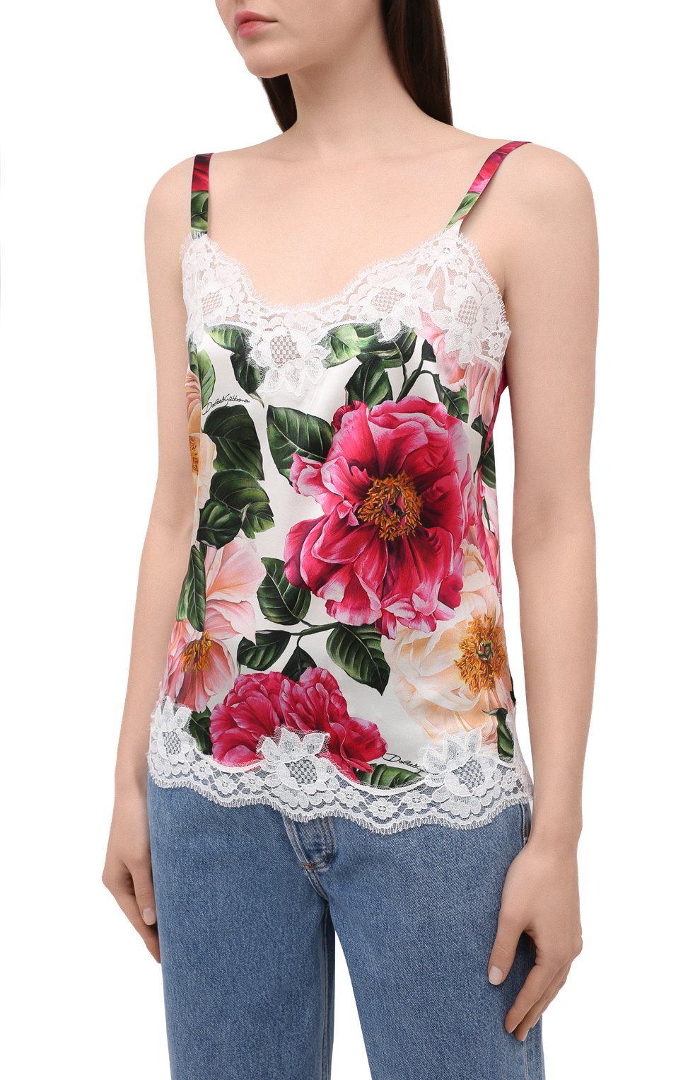 Топ из шелка и хлопка DOLCE & GABBANA, арт. 07A00T/FSA0G, фото 3