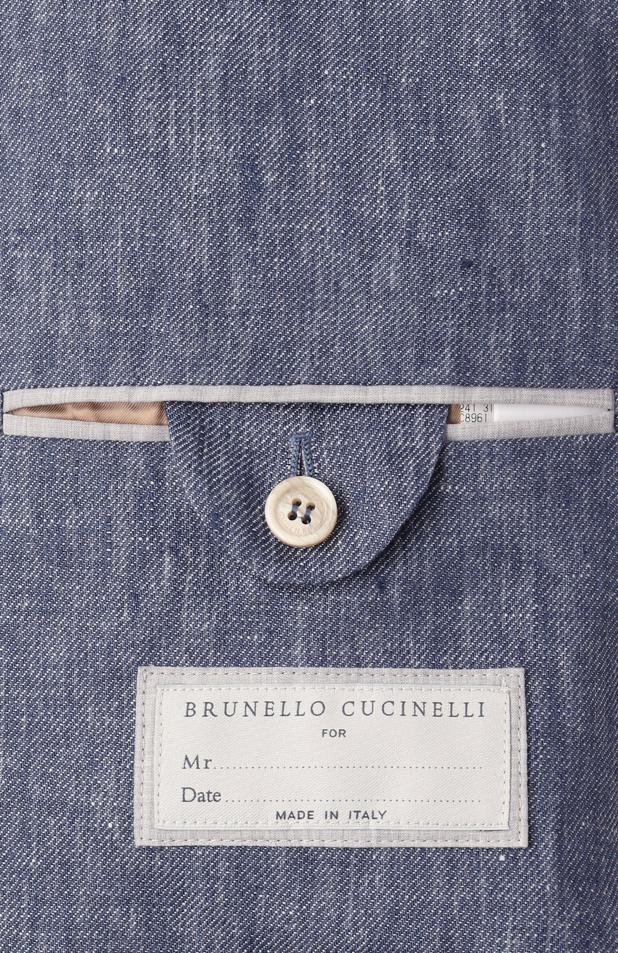 Льняной пиджак BRUNELLO CUCINELLI, арт. MS4987BND, фото 8