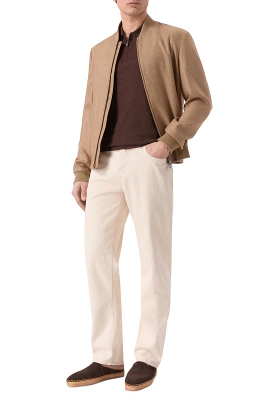 Замшевые эспадрильи Kiton USSA295N0140208 Коричневый  USSA295N0140208 Фото 2