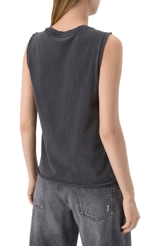 Хлопковый топ The Kooples FDEB30002K Серый  FDEB30002K Фото 4