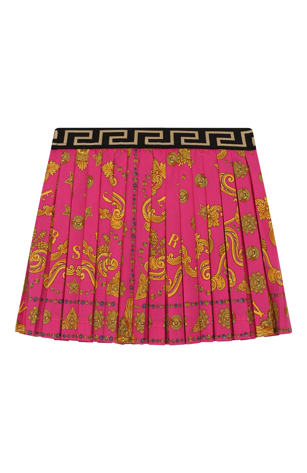 Плиссированная юбка из хлопка VERSACE, арт. YC000092/A232758/4A-6A, фото 2
