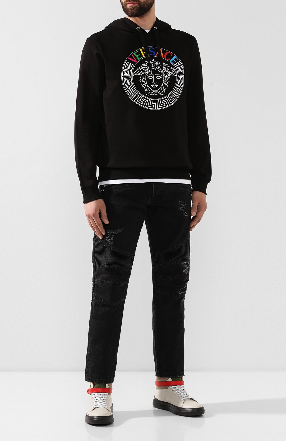 Кожаные кеды 100mm sport BUSCEMI светло-бежевого цвета по цене 65100 руб., арт. 219SM120VP99FK/M, фото 2 Кожаные кеды 100mm sport BUSCEMI, арт. 219SM120VP99FK/M, фото 2