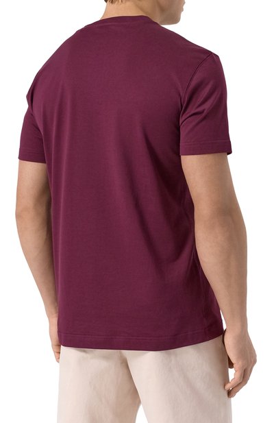 Хлопковая футболка DOLCE & GABBANA малинового цвета по цене 61550 руб., арт. G8RN8T/G7N7A, фото 4 Хлопковая футболка DOLCE & GABBANA, арт. G8RN8T/G7N7A, фото 4