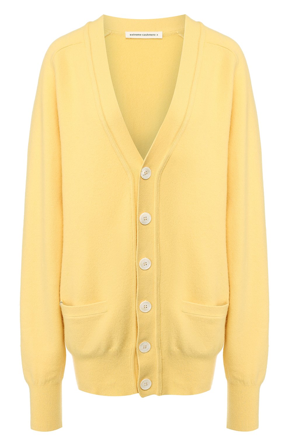 Кашемировый кардиган EXTREME CASHMERE желтого цвета по цене 49900 руб., арт. 117/CARDIGAN, фото 1 Кашемировый кардиган EXTREME CASHMERE, арт. 117/CARDIGAN, фото 1