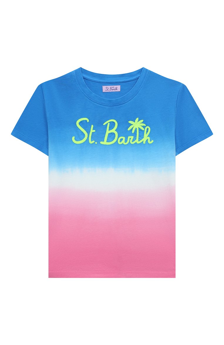 Детская хлопковая футболка MC2 SAINT BARTH разноцветного цвета, арт. STBK/ELLY/04851D | Фото 1 (Рукава: Короткие; Материал внешний: Хлопок; Девочки Кросс-КТ: футболка-одежда; Автоматизация ТО: Проставлено; Автоматизация состава: Проставлено)