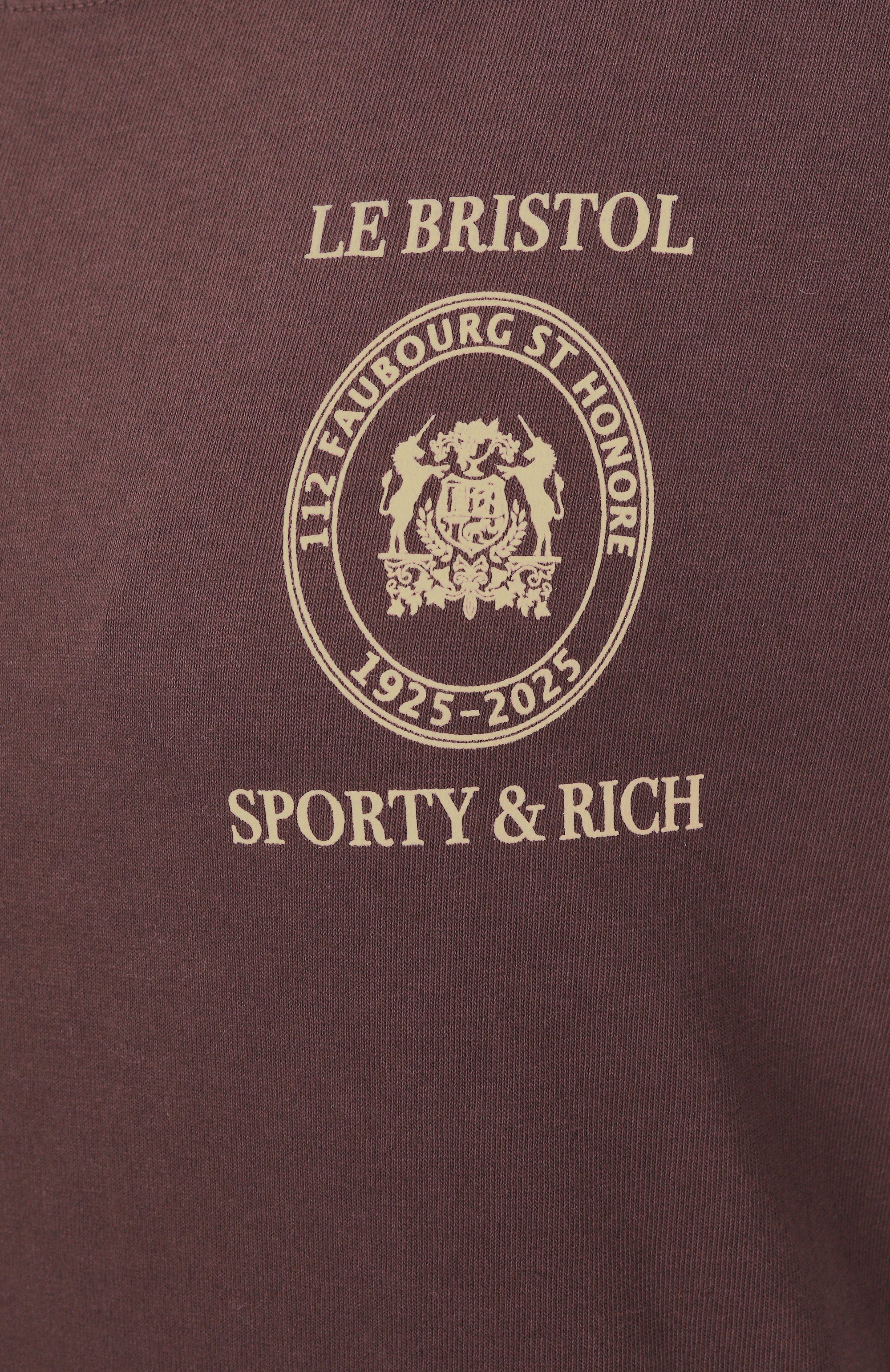 Хлопковая футболка sporty & rich x le bristol paris SPORTY AND RICH, арт. T0043517618BR03, фото 6